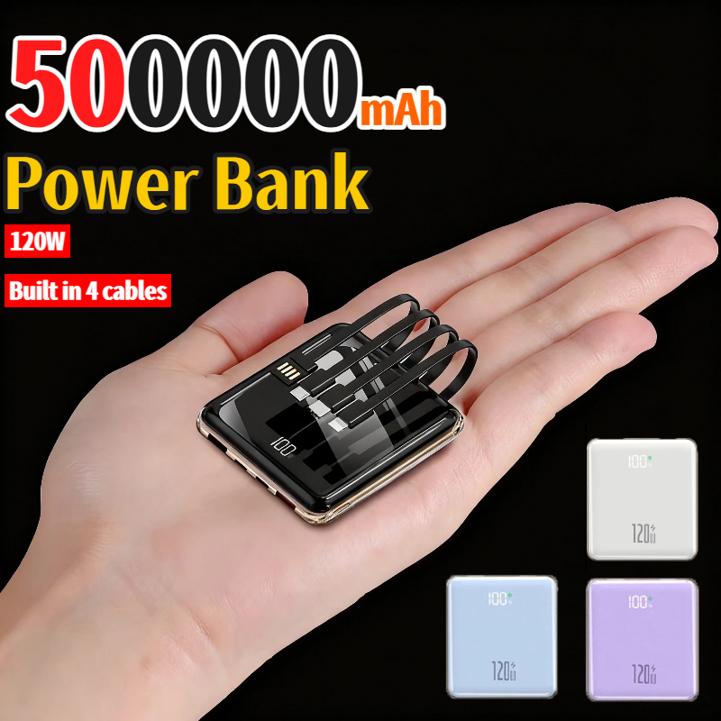 Retro Gaming Power Bank - New 500000mAh Mini Power Bank Built-in