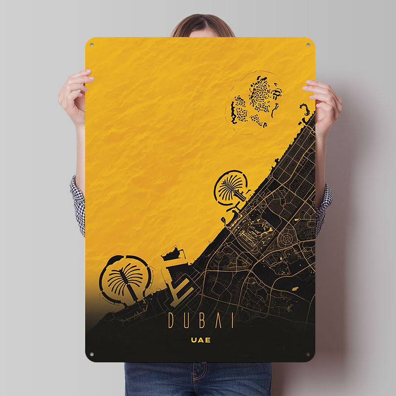 Retro Gaming Uae - Dubai UAE City Artwork Poster Customized