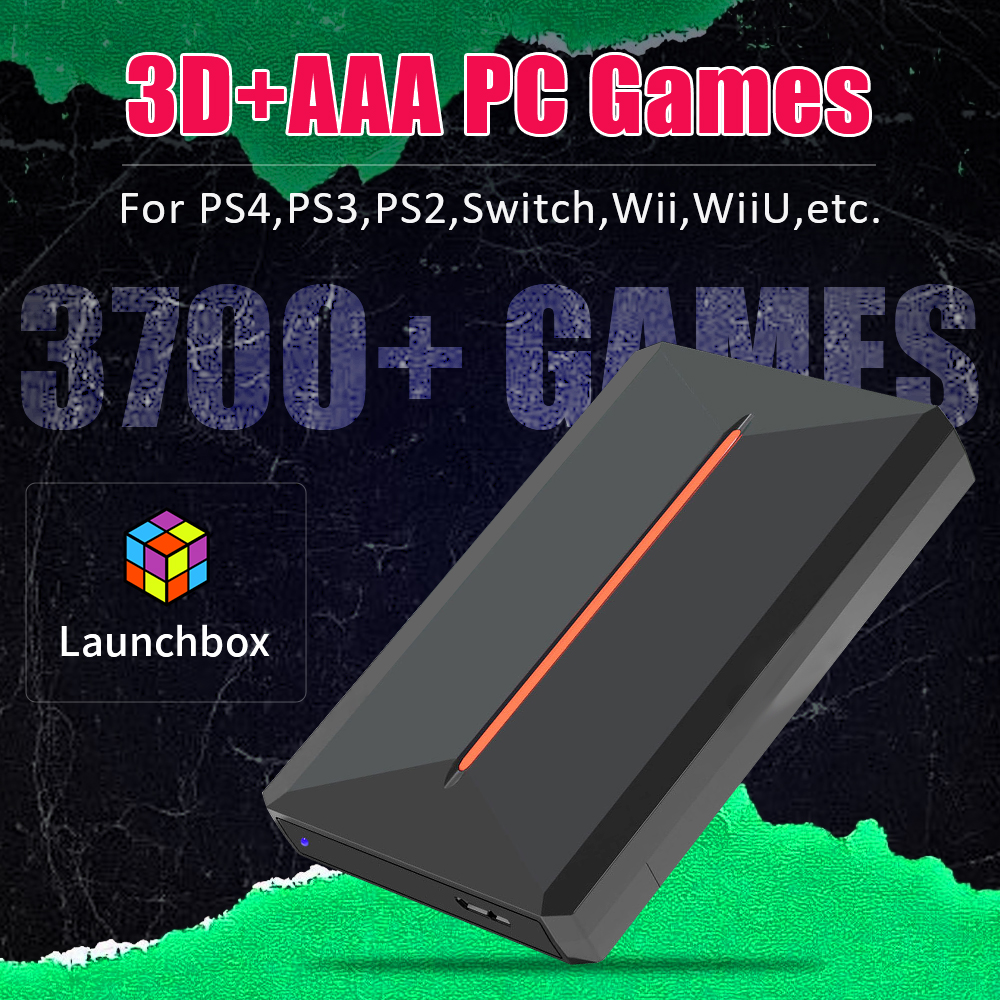 Retro Gaming Hard Drive - 500GB Gaming HDD Launchbox OS Retro