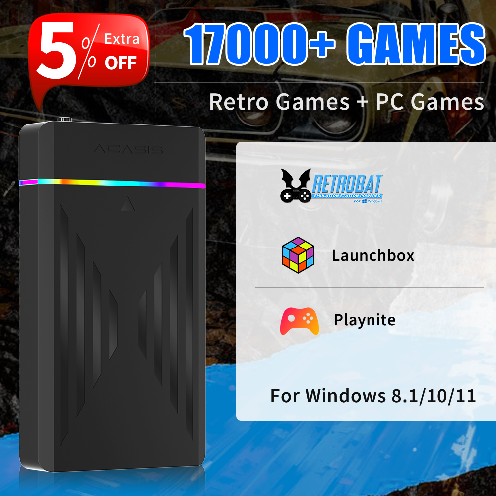 Retro Gaming Hard Drive - GC 3T Gaming Hard Drive With