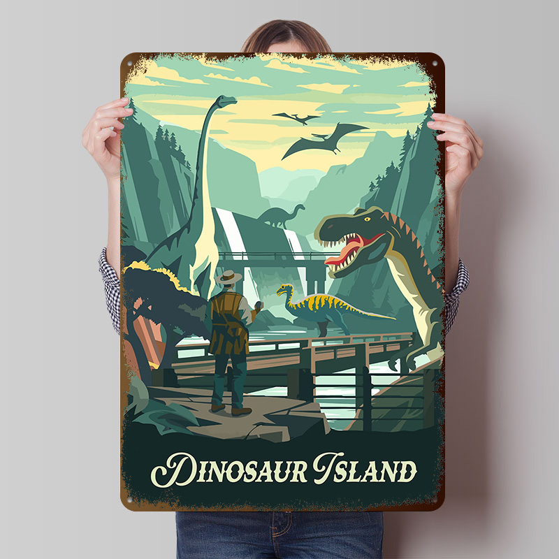 Retro Gaming Island - Dinosaur Island Board Game Inspired Printed