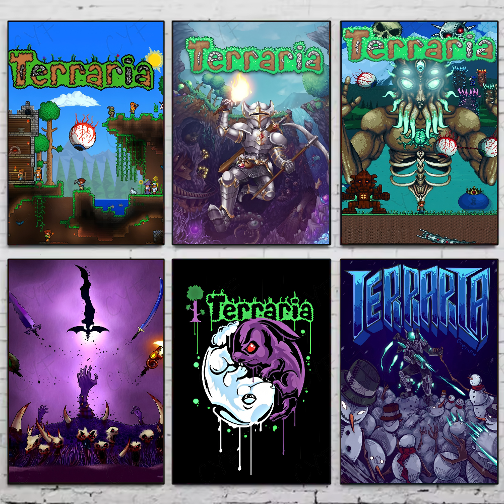 Retro Gaming Gif - 1PC Game T-Terraria Cool Poster Stickers