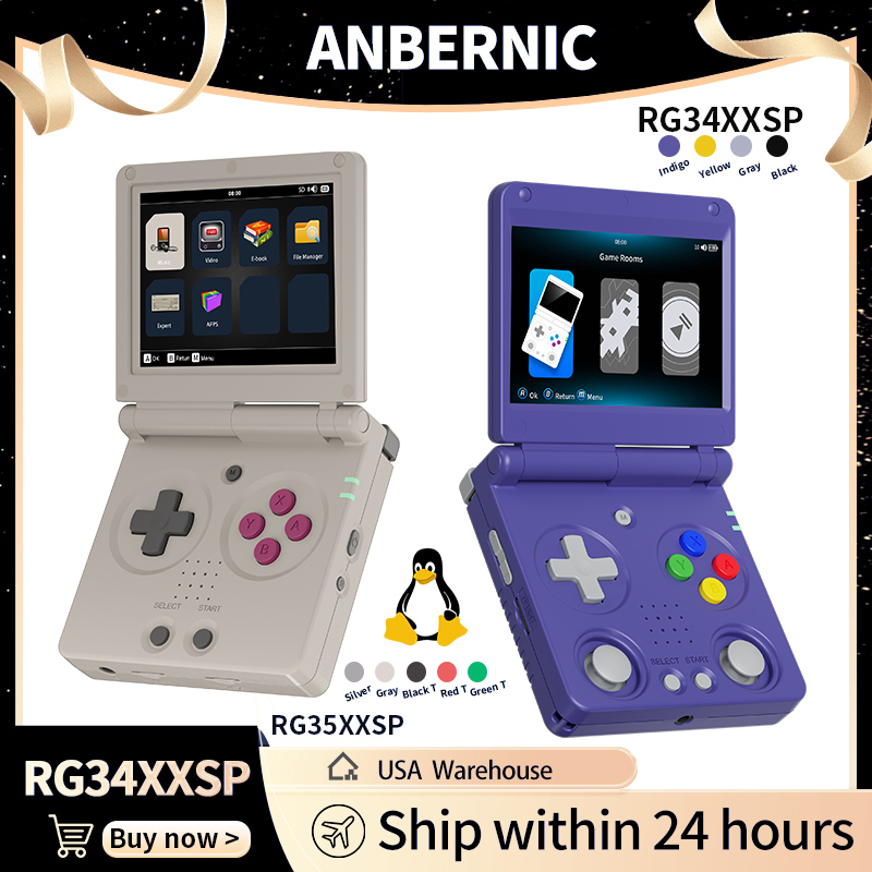 Anbernic RG34XXSP RG35XXSP Fli - Retro Gaming Linux recensione e prezzo