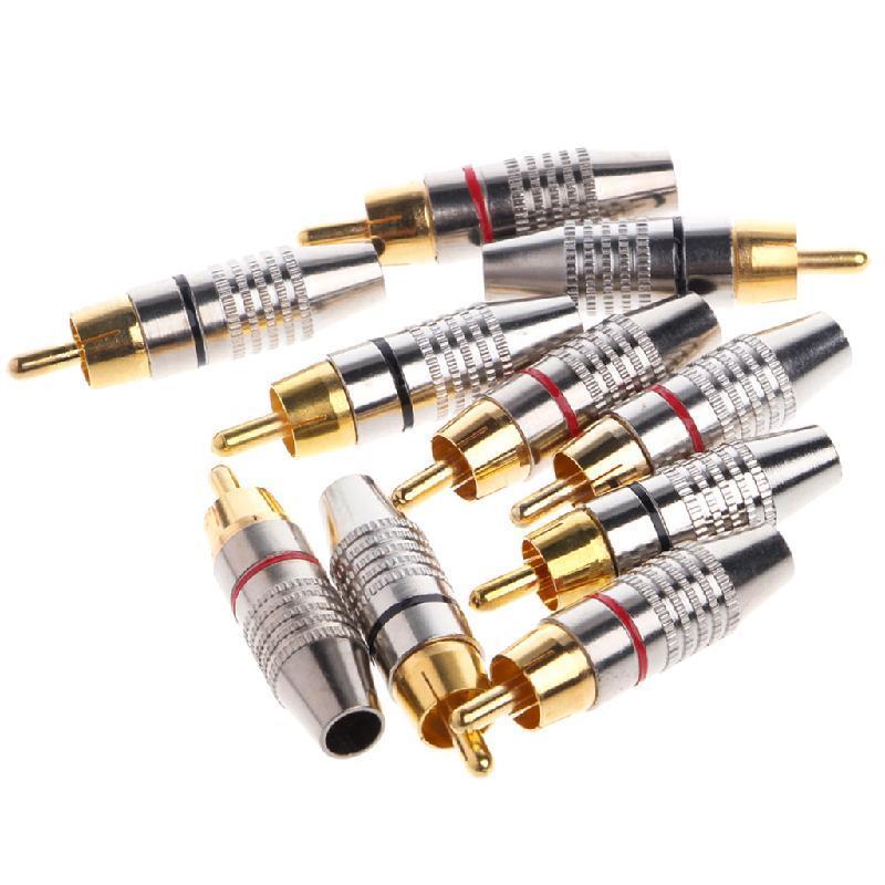 10pcs RCA Male Plug Audio Vide - Composite Rca Cable recensione e prezzo