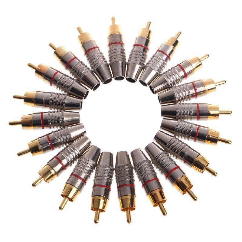 10pcs RCA Male Plug Audio Vide - Composite Rca Cable recensione e prezzo