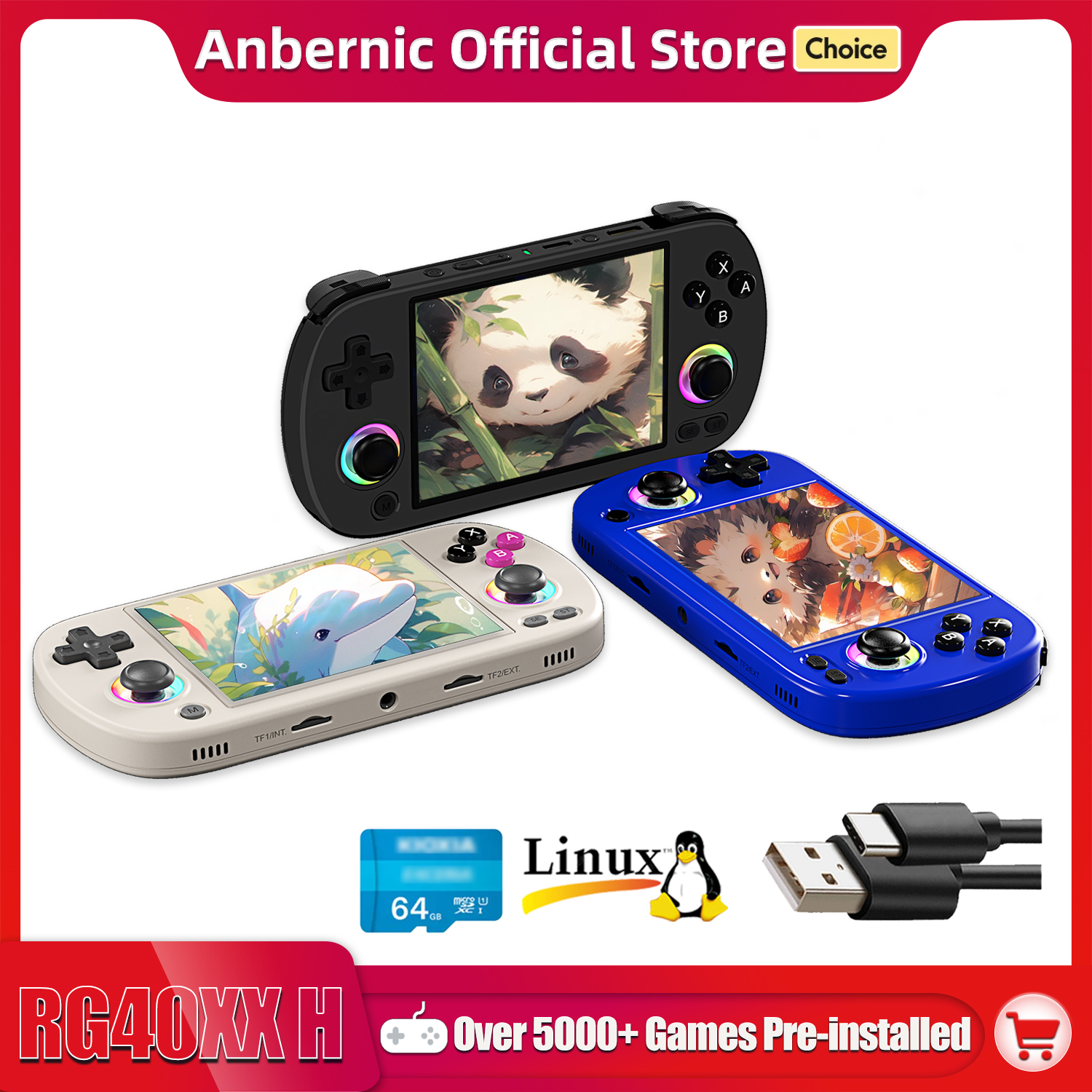 ANBERNIC RG40XX H Handheld Gam - Retro Gaming Linux recensione e prezzo
