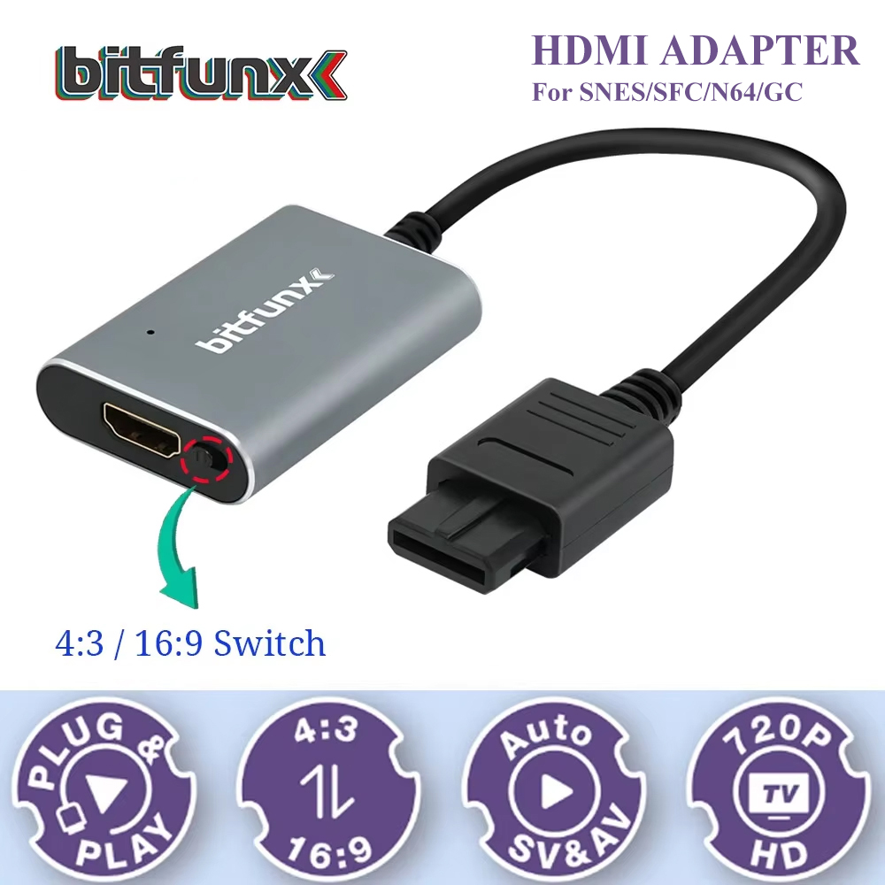 Bitfunx 720P Svideo / AV To HD - Retro Gaming Gif recensione e prezzo
