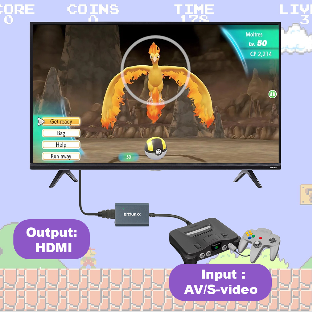 Bitfunx 720P Svideo / AV To HD - Retro Gaming Gif recensione e prezzo