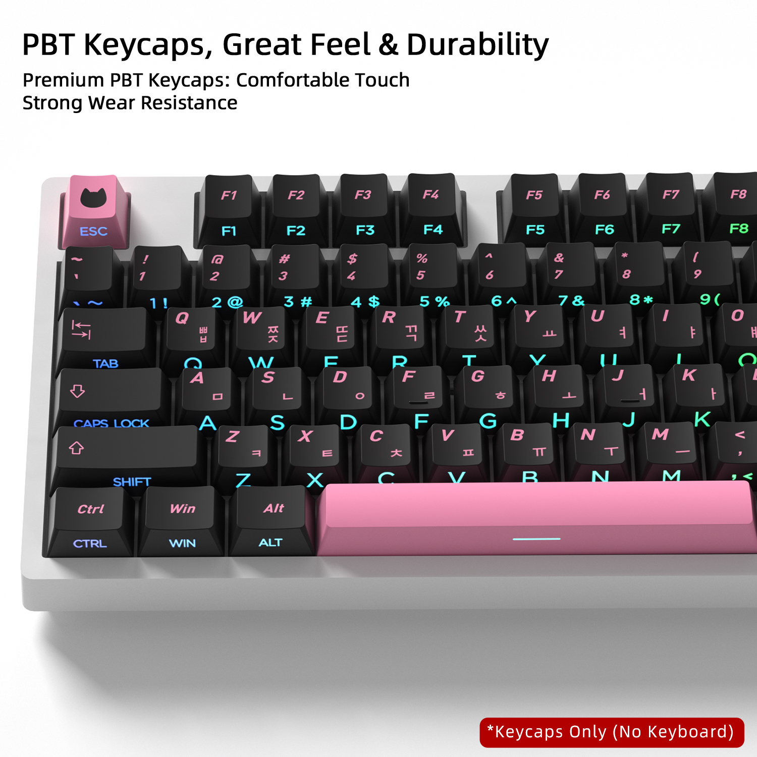 Black Pink Cat Korean Keycaps  - Retro Gaming Keycaps recensione e prezzo