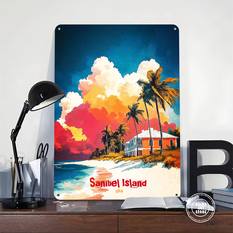 Sanibel Island Art Printed Pos - Retro Gaming Island recensione e prezzo
