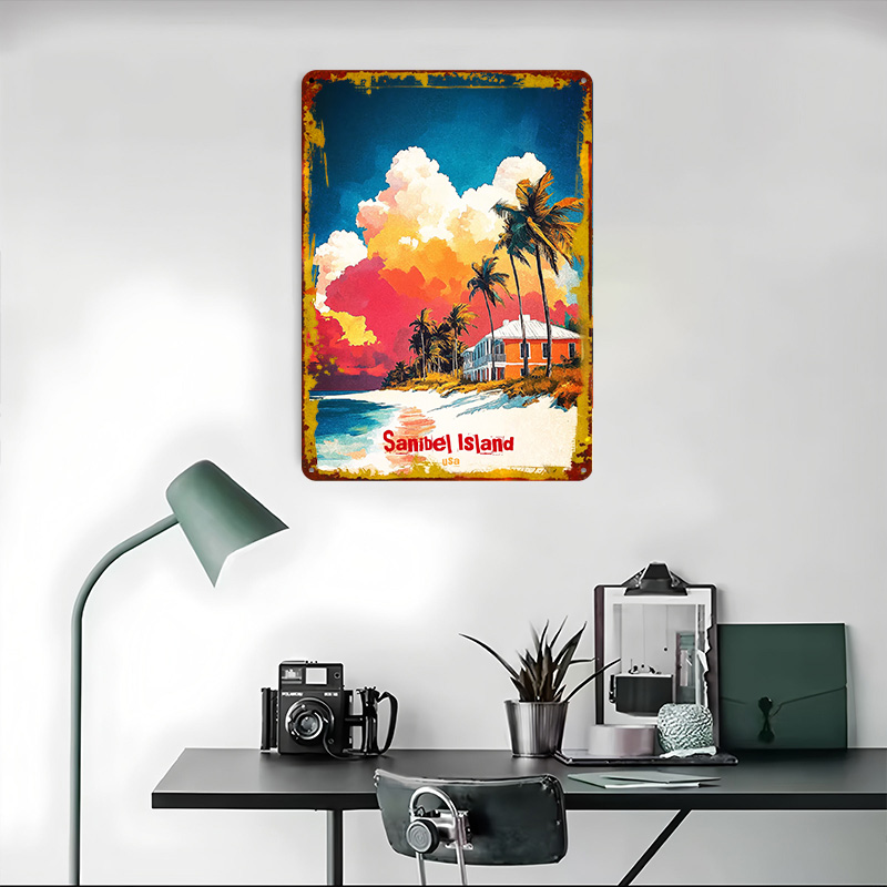 Sanibel Island Art Printed Pos - Retro Gaming Island recensione e prezzo