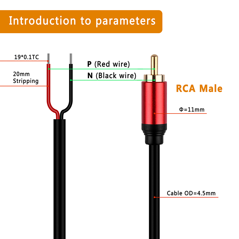 Speaker Wire RCA Male Plug Jac - Composite Rca Cable recensione e prezzo