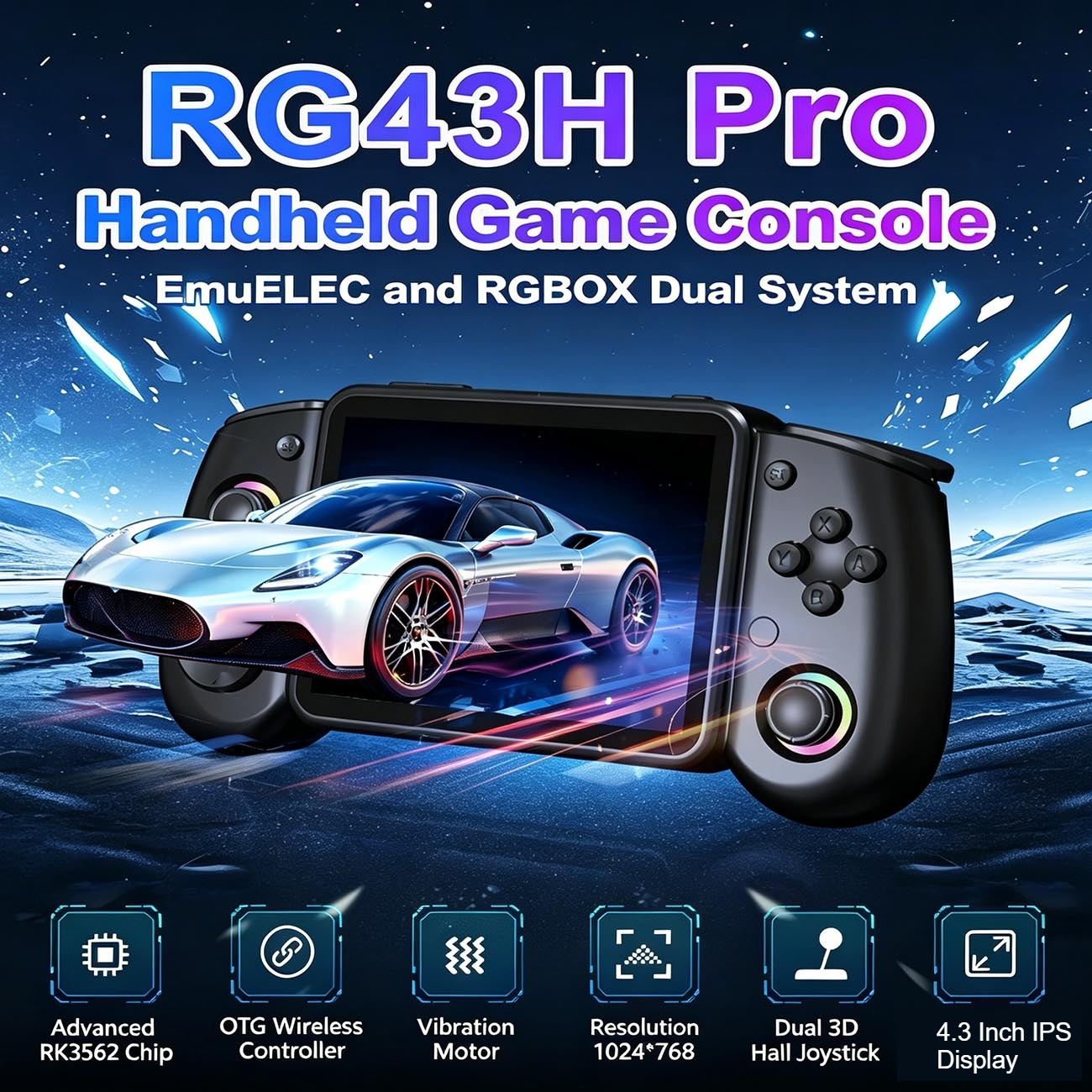 2026 New RG43H Pro Open Source - Retro Gaming Handheld 2026 recensione e prezzo
