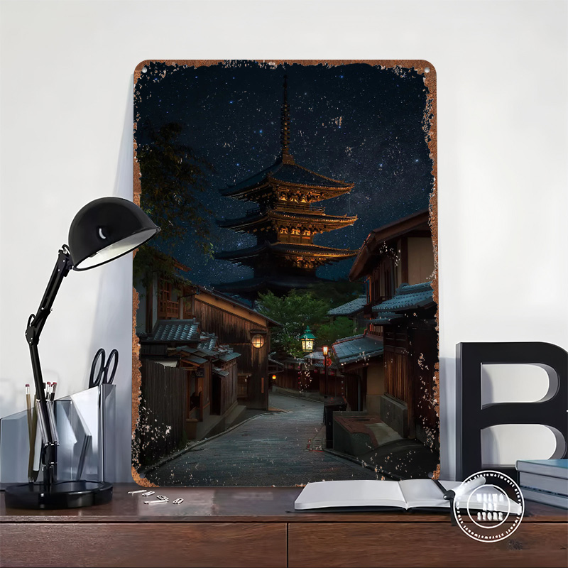 Kyoto Night Tinplate Poster Cu - Retro Gaming Kyoto recensione e prezzo