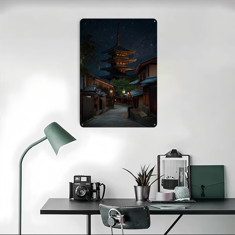 Kyoto Night Tinplate Poster Cu - Retro Gaming Kyoto recensione e prezzo