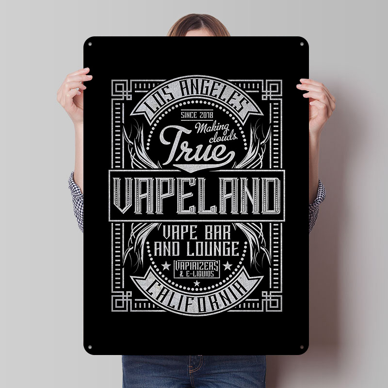 Vape Land Tinplate Posters Cus - Retro Gaming Island recensione e prezzo