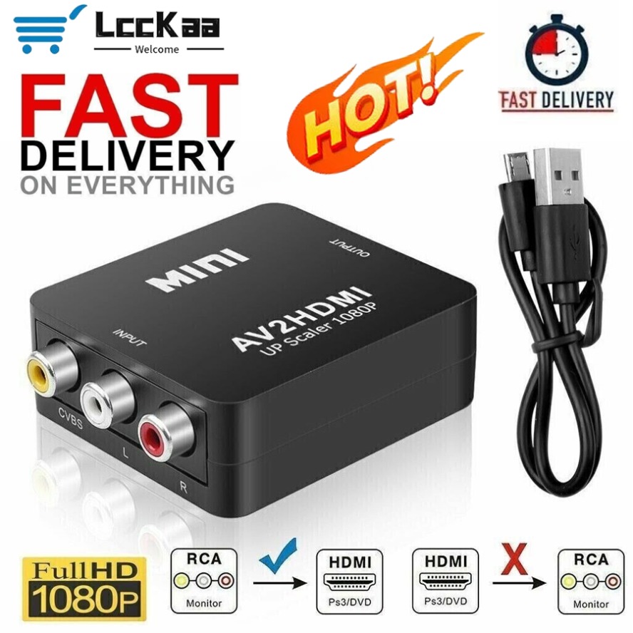 AV TO HDMI-compatible Adapter  - Composite Rca Cable recensione e prezzo
