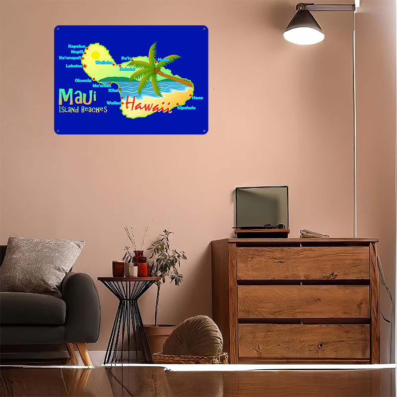 Maui Hawaii Island Beaches Map - Retro Gaming Island recensione e prezzo