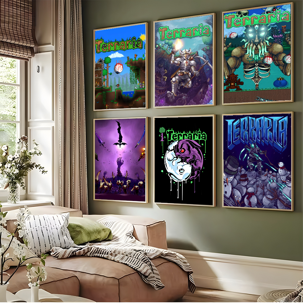 1PC Game T-Terraria Cool Poste - Retro Gaming Gif recensione e prezzo