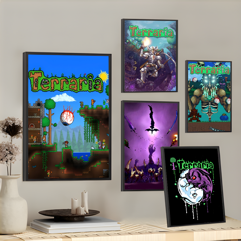1PC Game T-Terraria Cool Poste - Retro Gaming Gif recensione e prezzo